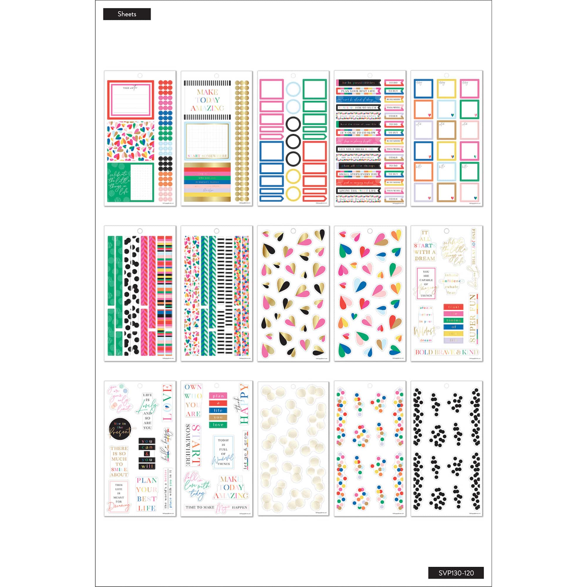 The Happy Planner® Bold & Bright Sticker Book